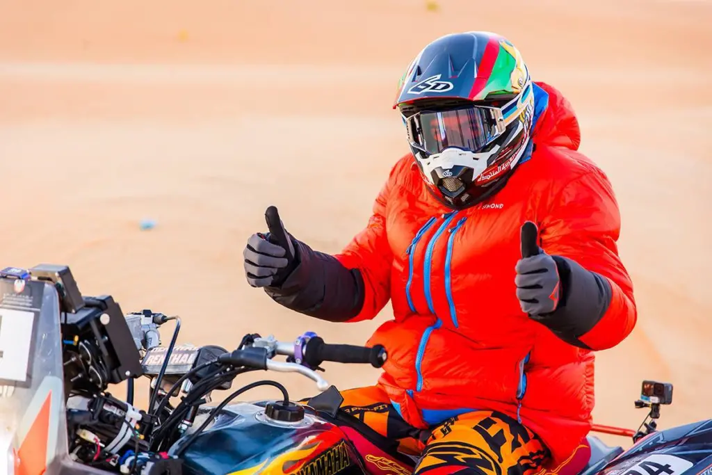AHLI Abdulaziz (ARE), Yamaha YFM 700R Raptor, FIM W2RC, portrait during the Stage 5 of the 2024 Abu Dhabi Desert Challenge, on March 2, 2024 between Mzeer’ah and Abu Dhabi, United Arab Emirates © A.S.O/DPPI/B.Roux