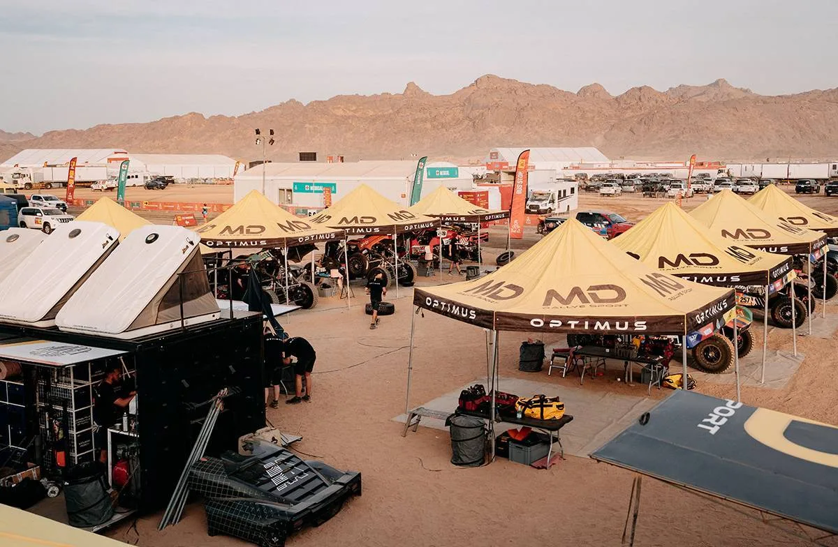 Bivouac during the Administrative and technical Scrutineering of the Dakar 2025 from January 1 to 2, 2025 in Start Camp - Bisha, Saudi Arabia © A.S.O./J.Lindini