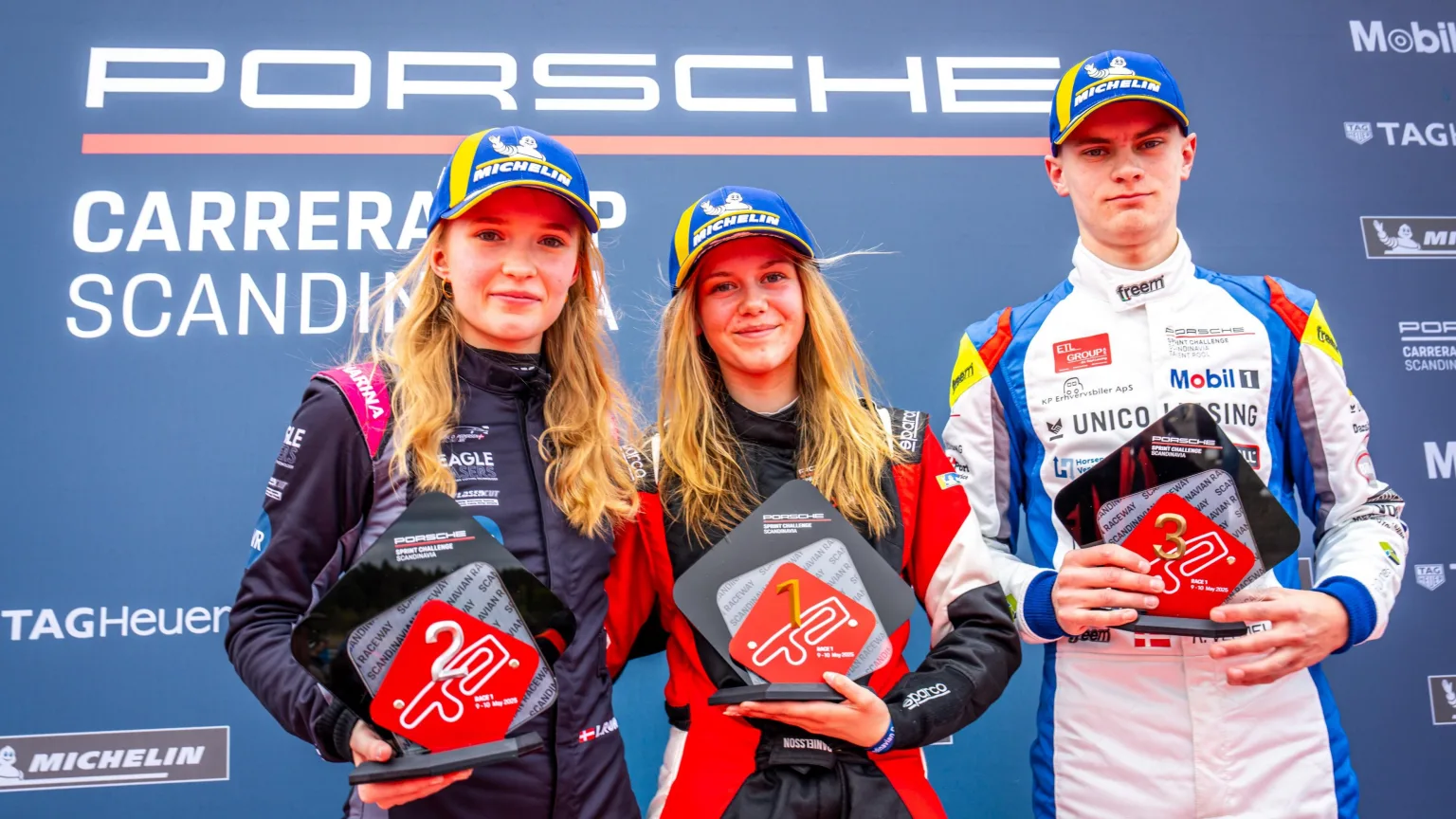 Lærke Rønn, Alexia Danielsson, Rasmus Vendelbo, Porsche Sprint Challenge Scandinavia, 2025, Porsche AG