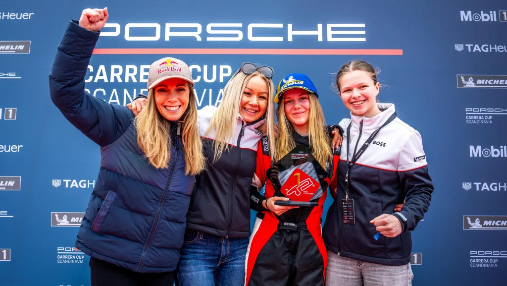 Mikaela Ahlin-Kottulinsky, Project Leader, Alice Liwell, Alexia Danielsson, Siri Hökfelt, Porsche Sprint Challenge Scandinavia, 2025, Porsche AG