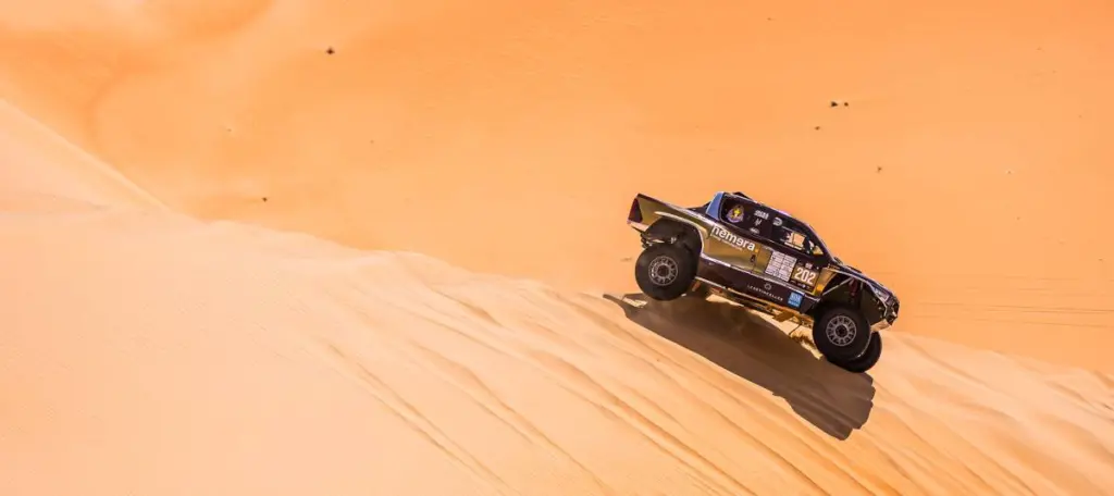 202 CHICHERIT Guerlain (FRA), WINOCQ Alexandre (FRA), Overdrive Racing Toyota Hilux Overdrive, FIA W2RC, action during the Stage 2 of the 2024 Abu Dhabi Desert Challenge, on February 28, 2024 between Al Dhannah and Mzeer’ah, United Arab Emirates © A.S.O/DPPI/B.Roux