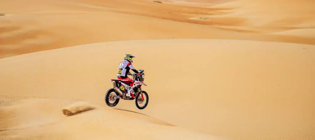 44 MARE Aaron (ZAF), Srg Motorsports, KTM 450 Rally Replica, FIM W2RC, action during the Stage 2 of the 2024 Abu Dhabi Desert Challenge, on February 28, 2024 between Al Dhannah and Mzeer’ah, United Arab Emirates © A.S.O/DPPI/B.Roux