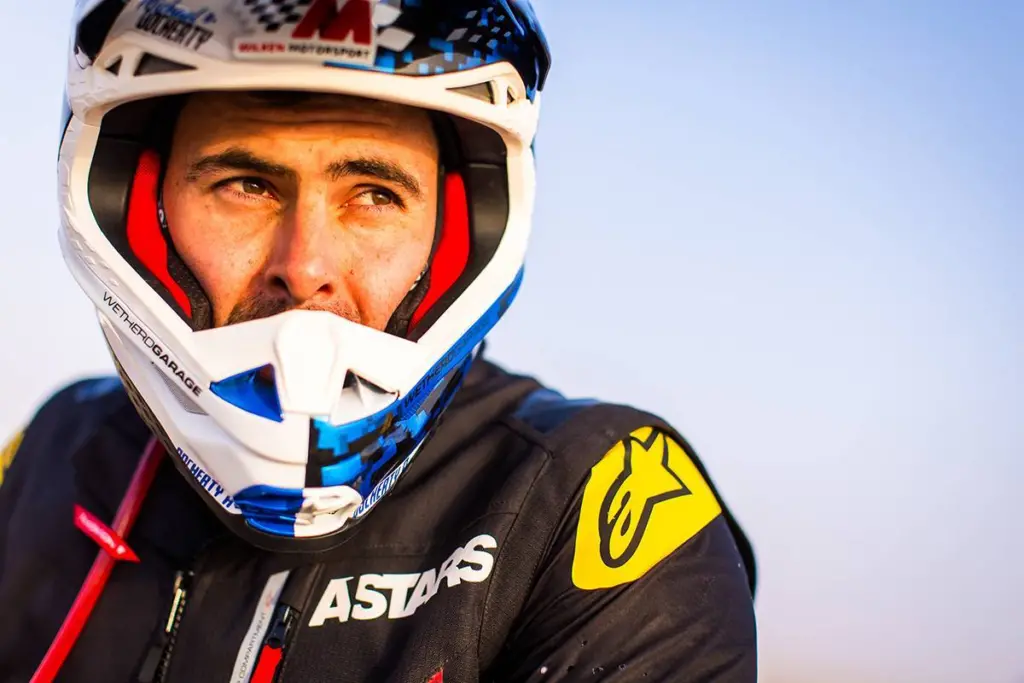 DOCHERTY Michael (ZAF), Srg Motorsports, Husqvarna FC 450 Rally, FIM W2RC, portrait during the Stage 1 of the 2024 Abu Dhabi Desert Challenge, on February 27, 2024 in Al Dhannah, United Arab Emirates © A.S.O/DPPI/B.Roux