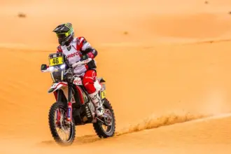 46 BRANCH Ross (BWA), Hero Motorsports Team Rally, Hero 450 Rally, FIM W2RC, action during the Stage 3 of the 2024 Abu Dhabi Desert Challenge, on February 29, 2024 in Mzeer’ah, United Arab Emirates © A.S.O/DPPI/B.Roux