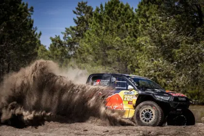 205 MORAES Lucas (bra), MONLEON Armand (spa), Toyota Gazoo Racing, Toyota GR DKR Hilux, FIA W2RC, action during the Stage 1 of the 2024 BP Ultimate Rally-Raid Portugal, on April 3, 2024 between Grandola and Santiago do Cacem, Portugal © ASO/P.Maria