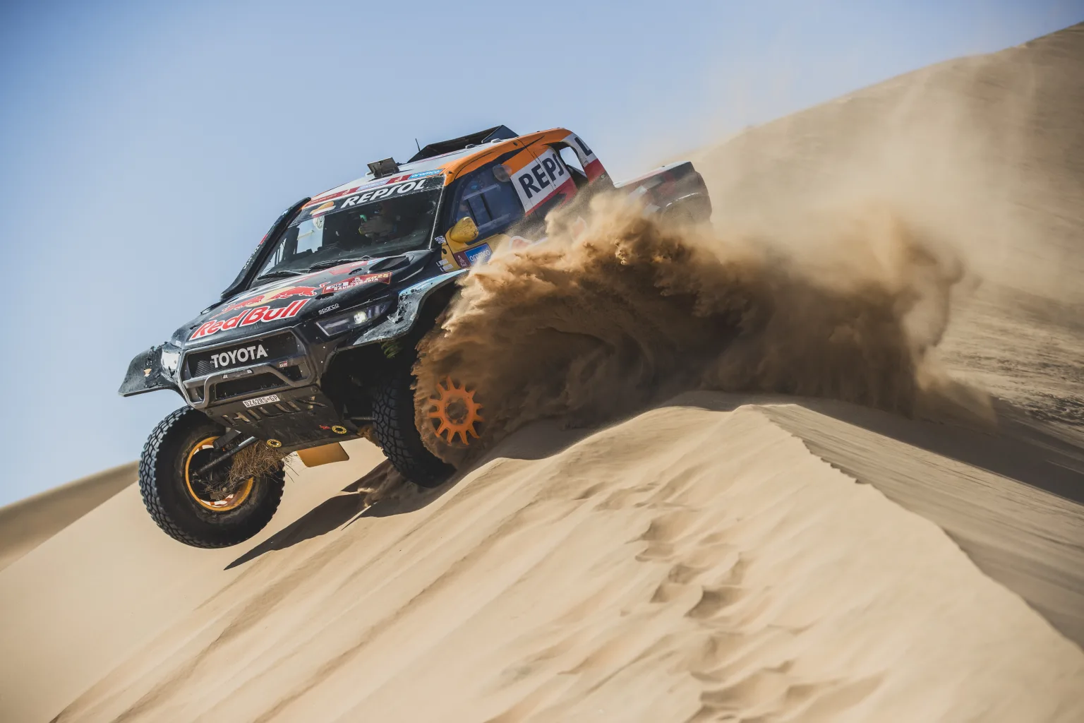 Lucas Moraes (BRA) for Toyota Gazoo Racing races during stage 2 of Rally Dakar 2025 from BISHA to BISHA, Saudi Arabia on January 05, 2025